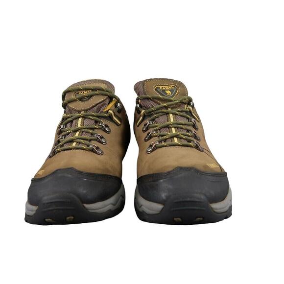 Camel Shoes Mens 9 Hiking Low Leather Boot Outdoor Trekking Active Lace Up Brown - Picture 4 of 14